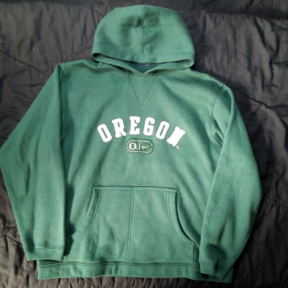 Vintage Oregon Ducks Embroidered Hoodie Sweatshirt - Picture 2 of 3